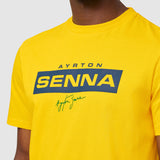 Ayrton Senna T-shirt, Logo, Yellow, 2021 - FansBRANDS®
