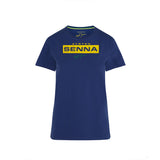 T-shirt col Rond  Ayrton Senna Logo graphique, Bleu - FansBRANDS®