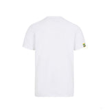 T-shirt col Rond  Ayrton Senna Stripe graphique, Blanc