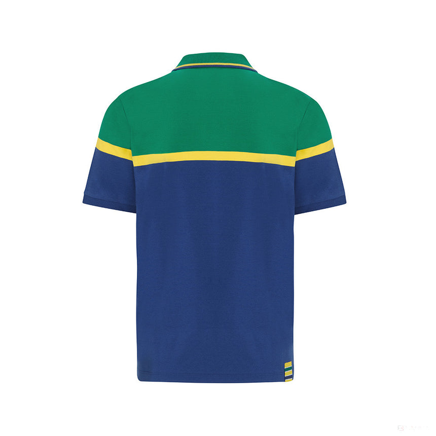 Polo Ayrton Senna Stripe, Bleu - FansBRANDS®