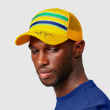 Casquette de baseball Ayrton Senna Stripe Trucker, Adulte, Jaune - FansBRANDS®