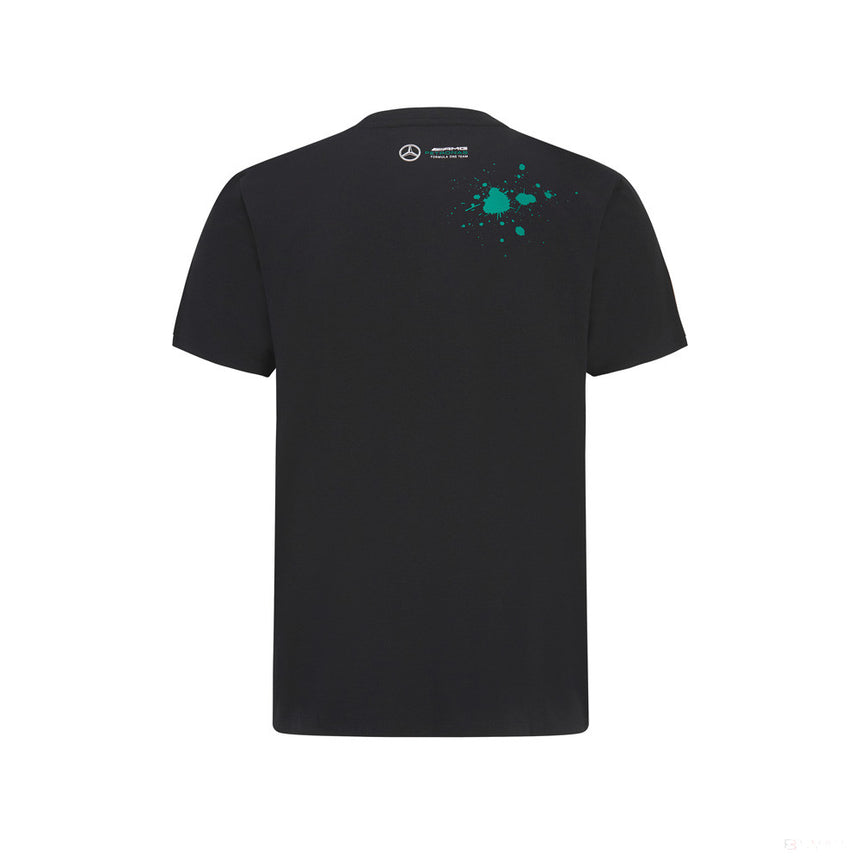 Mercedes Lewis Hamilton T-shirt col rond, LEWIS #44, Noir, 2022 - FansBRANDS®