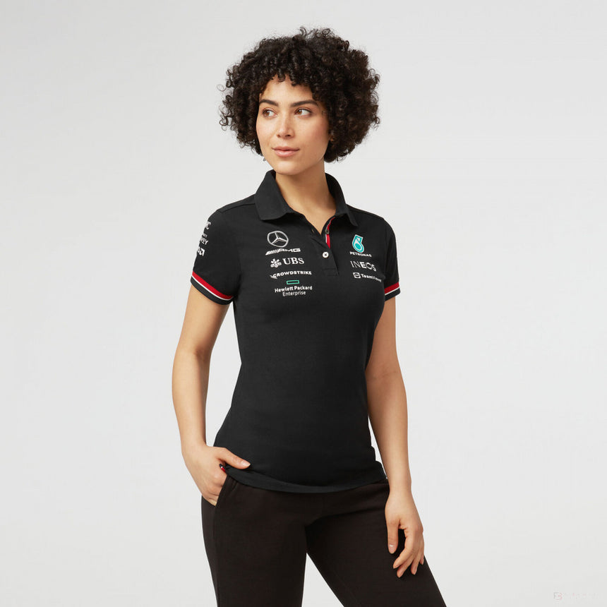 Mercedes Team Polo Femmess, Noir, 2022 - FansBRANDS®