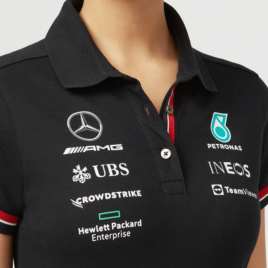 Mercedes Team Polo Femmess, Noir, 2022 - FansBRANDS®