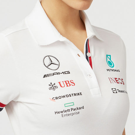 Mercedes Team Polo Femmess, Blanc, 2022 - FansBRANDS®