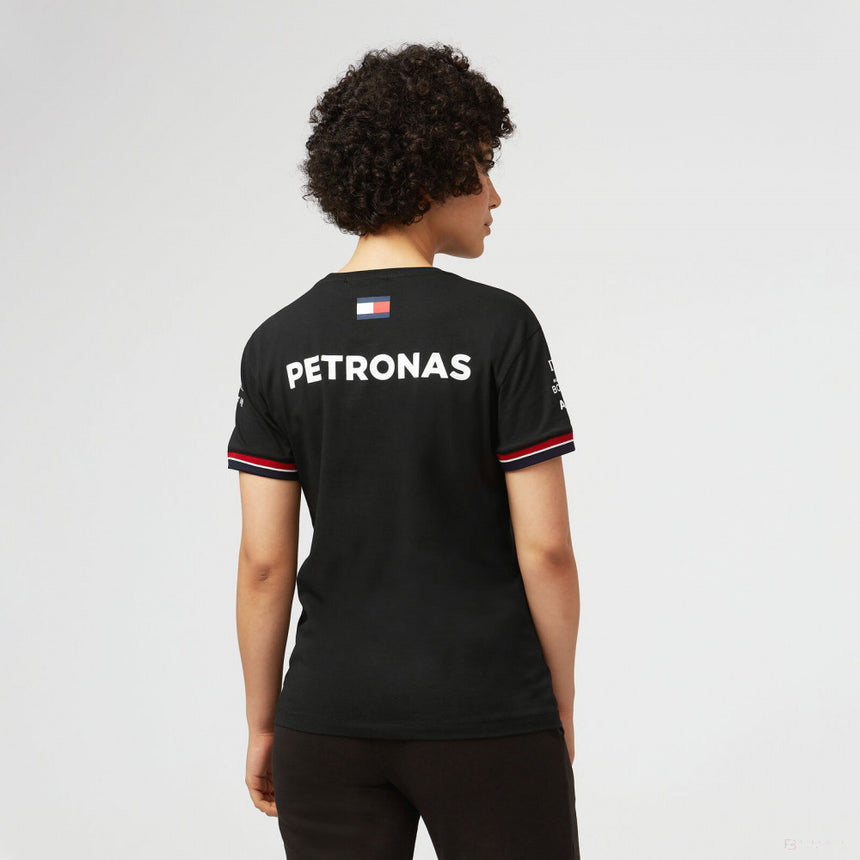Mercedes Team T-shirt col rond Femmess, Noir, 2022 - FansBRANDS®
