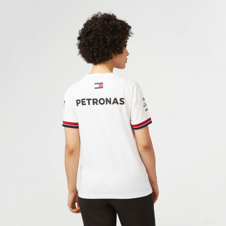 Mercedes Team T-shirt col rond Femmess, Blanc, 2022 - FansBRANDS®