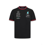 Mercedes Team T-shirt col rond, Noir, 2022
