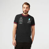 Mercedes Team T-shirt col rond, Noir, 2022