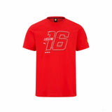 Ferrari T-shirt col rond, Charles Leclerc Driver, Rouge, 2022