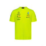 Mercedes T-shirt col rond, Team Set Up, Jaune, 2022