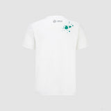 Mercedes George Russell T-shirt col rond, GEORGE #63, Blanc, 2022