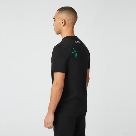 Mercedes George Russell T-shirt col rond, GEORGE #63, Noir, 2022 - FansBRANDS®