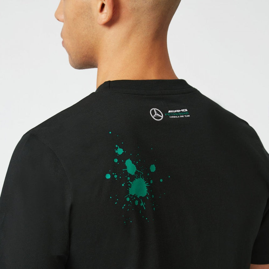 Mercedes George Russell T-shirt col rond, GEORGE #63, Noir, 2022 - FansBRANDS®