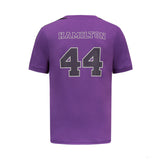 T-shirt de sport Mercedes Lewis Hamilton, violet - FansBRANDS®