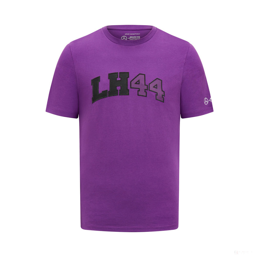 T-shirt Mercedes Logo Lewis Hamilton, hommes, violet - FansBRANDS®