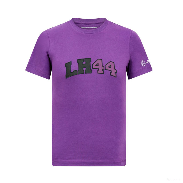 T-Shirt Mercedes logo Lewis Hamilton, violet enfant - FansBRANDS®