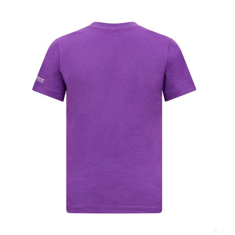 T-Shirt Mercedes logo Lewis Hamilton, violet enfant