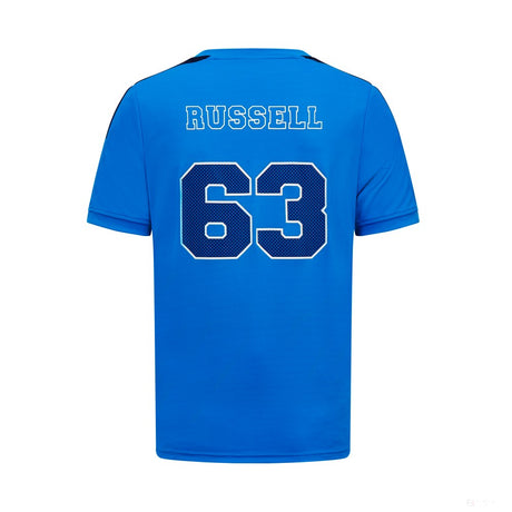 Chemise de sport Mercedes George Russell, bleue