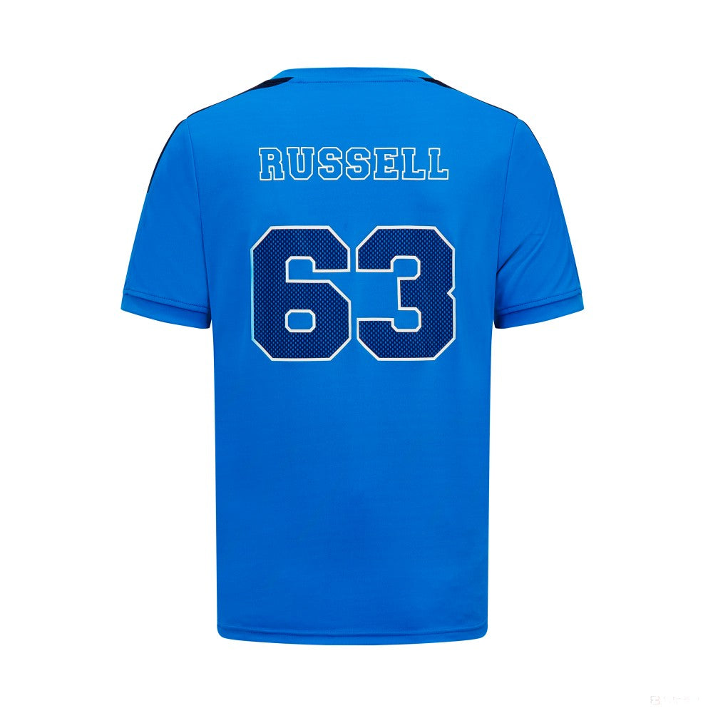 Chemise de sport Mercedes George Russell, bleue - FansBRANDS®
