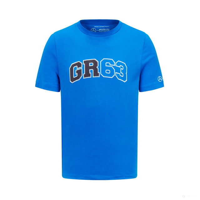 T-shirt logo Mercedes George Russell, Hommes, Bleu - FansBRANDS®