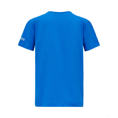 T-Shirt logo Mercedes George Russell, enfants, bleu