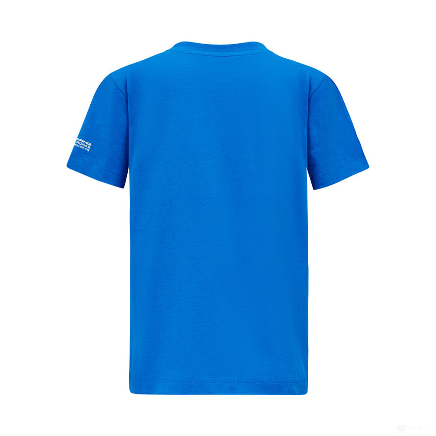 T-Shirt logo Mercedes George Russell, enfants, bleu - FansBRANDS®