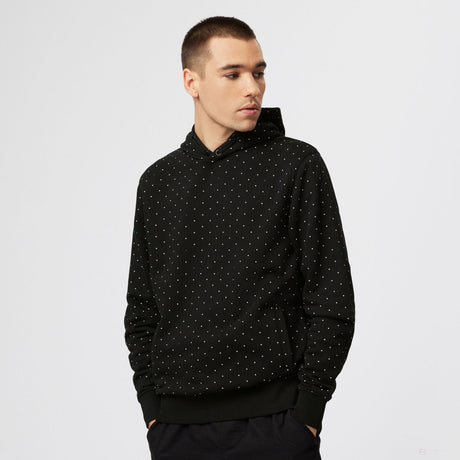 Sweat à capuche à pois Mercedes, noir - FansBRANDS®
