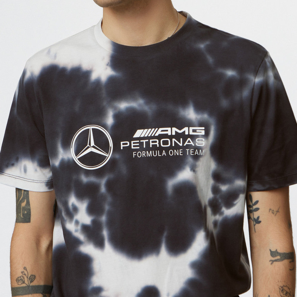Mercedes, Hommes, t-shirt tie dye, gris