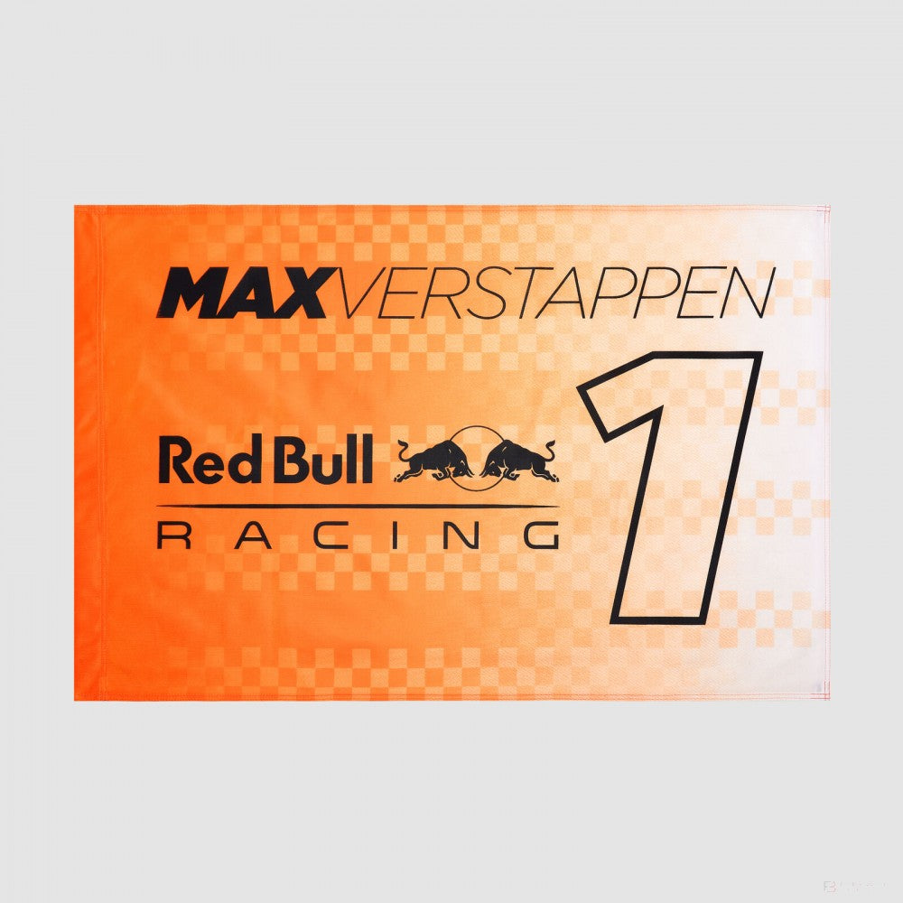 Drapeau Red Bull Max Verstappen numéro 1, 90 x 60 cm, orange, 2022