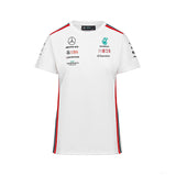 Équipe Mercedes, T-shirt pilote pour femmes, blanc, 2023