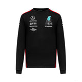 Équipe Mercedes, T-shirt pilote à manches longues pour hommes, noir, 2023