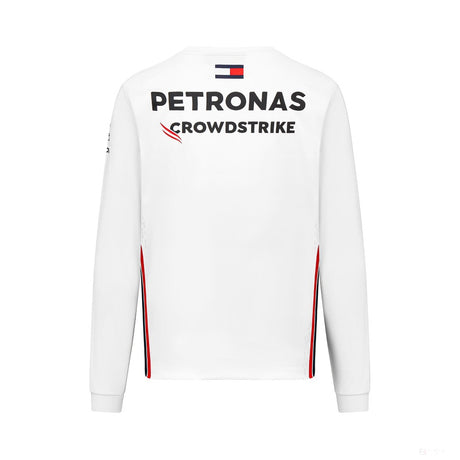 Équipe Mercedes, T-shirt pilote à manches longues pour hommes, blanc, 2023 - FansBRANDS®