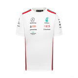 Équipe Mercedes, T-shirt pilote pour hommes, blanc, 2023
