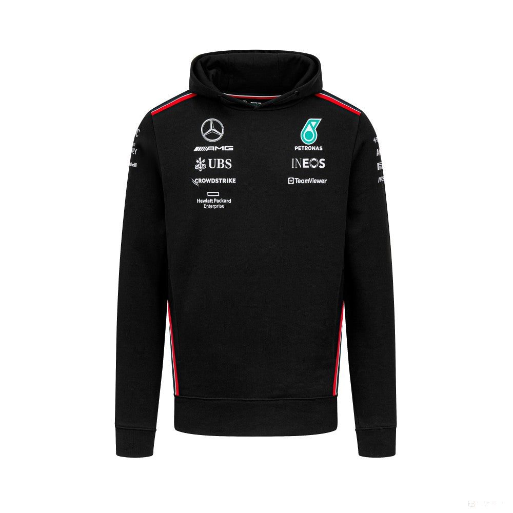 Équipe Mercedes, sweat à capuche, noir, 2023