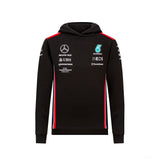 Sweat-shirt à capuche pour enfants de l'équipe Mercedes, noir, 2021