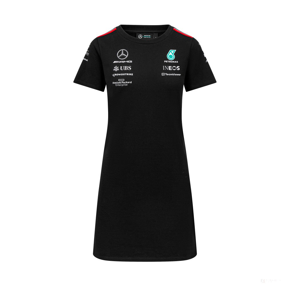 Mercedes Team, robe pour femme, noire, 2023