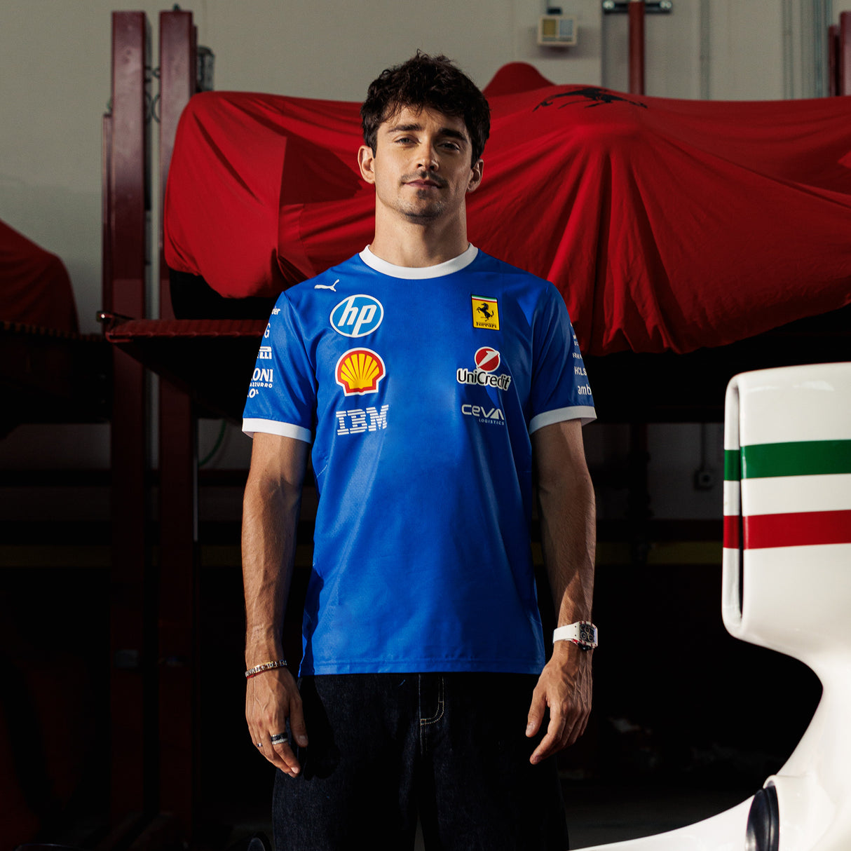 T-shirt Ferrari, équipe, édition spéciale Puma Monza, bleu 🔥