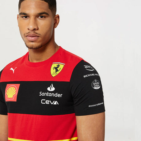 T-shirt col rond, Puma Ferrari Race, 2022, Rouge - FansBRANDS®
