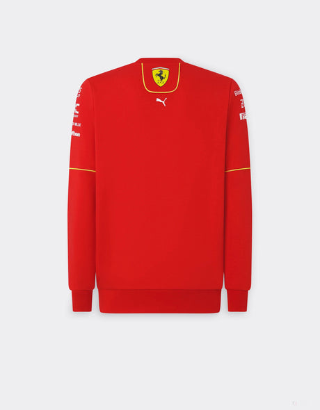 Ferrari pull, Puma, équipe, col rond, rouge, 2024