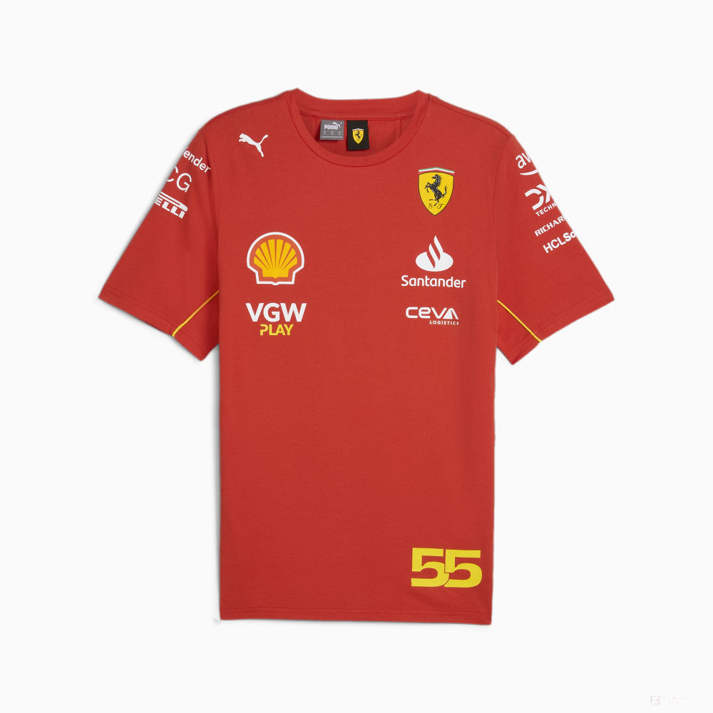 Ferrari t-shirt, Puma, Carlos Sainz, rouge