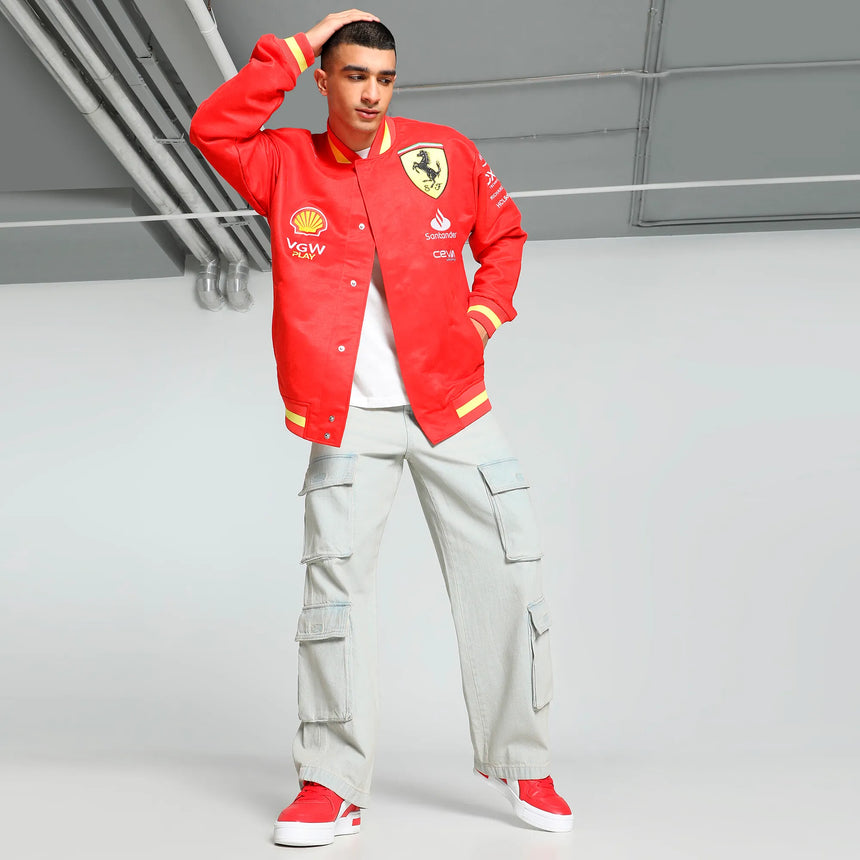 Chaqueta Ferrari Puma del equipo universitario, roja, 2024