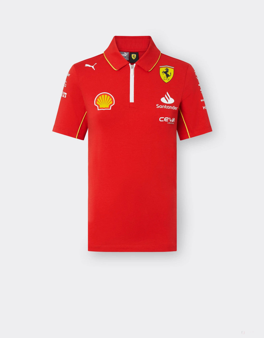 Ferrari t-shirt avec col chemise, Puma, équipe, femmes, rouge, 2024 - FansBRANDS®