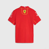 Ferrari t-shirt avec col chemise, Puma, équipe, enfant, rouge, 2024