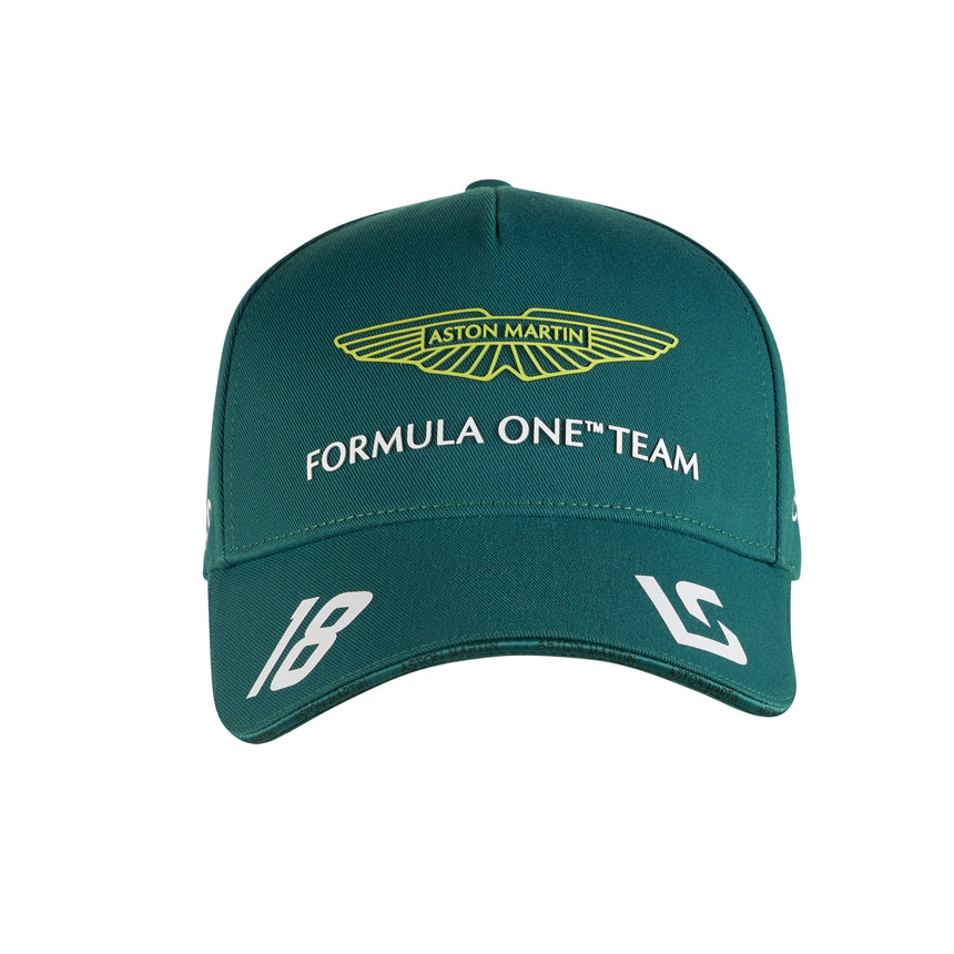Gorra oficial de Lance Stroll de Aston Martin Aramco Cognizant F1 - Verde, para niños, 2023