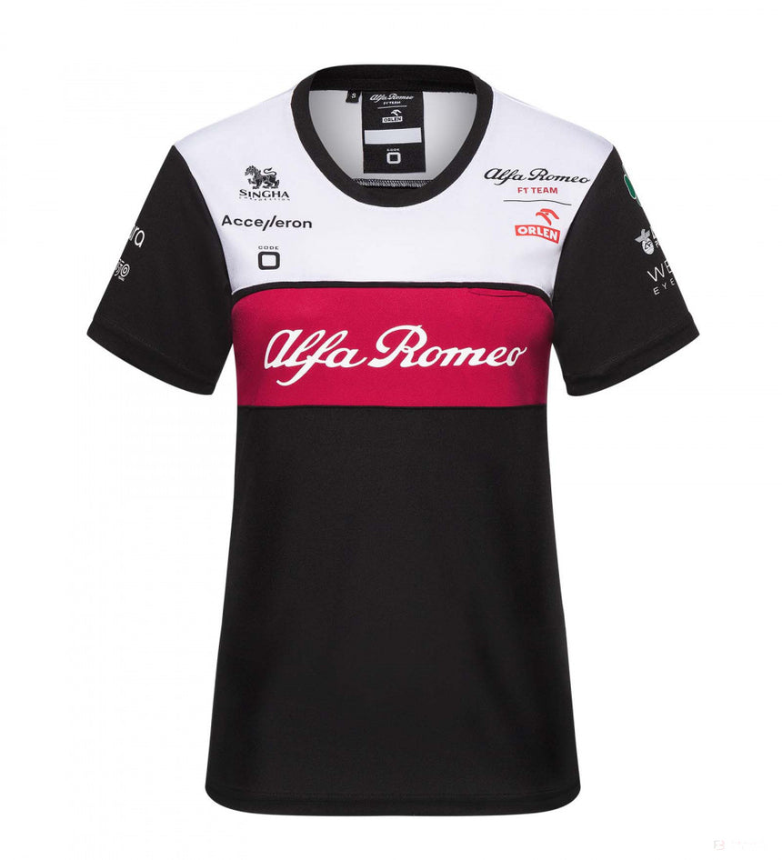 2022, Noir, Femmess, Alfa Romeo Team T-shirt - FansBRANDS®