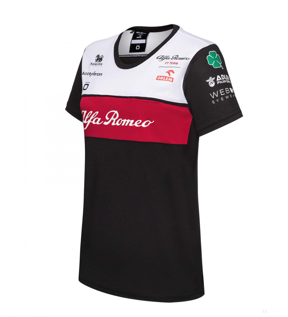 2022, Noir, Femmess, Alfa Romeo Team T-shirt - FansBRANDS®