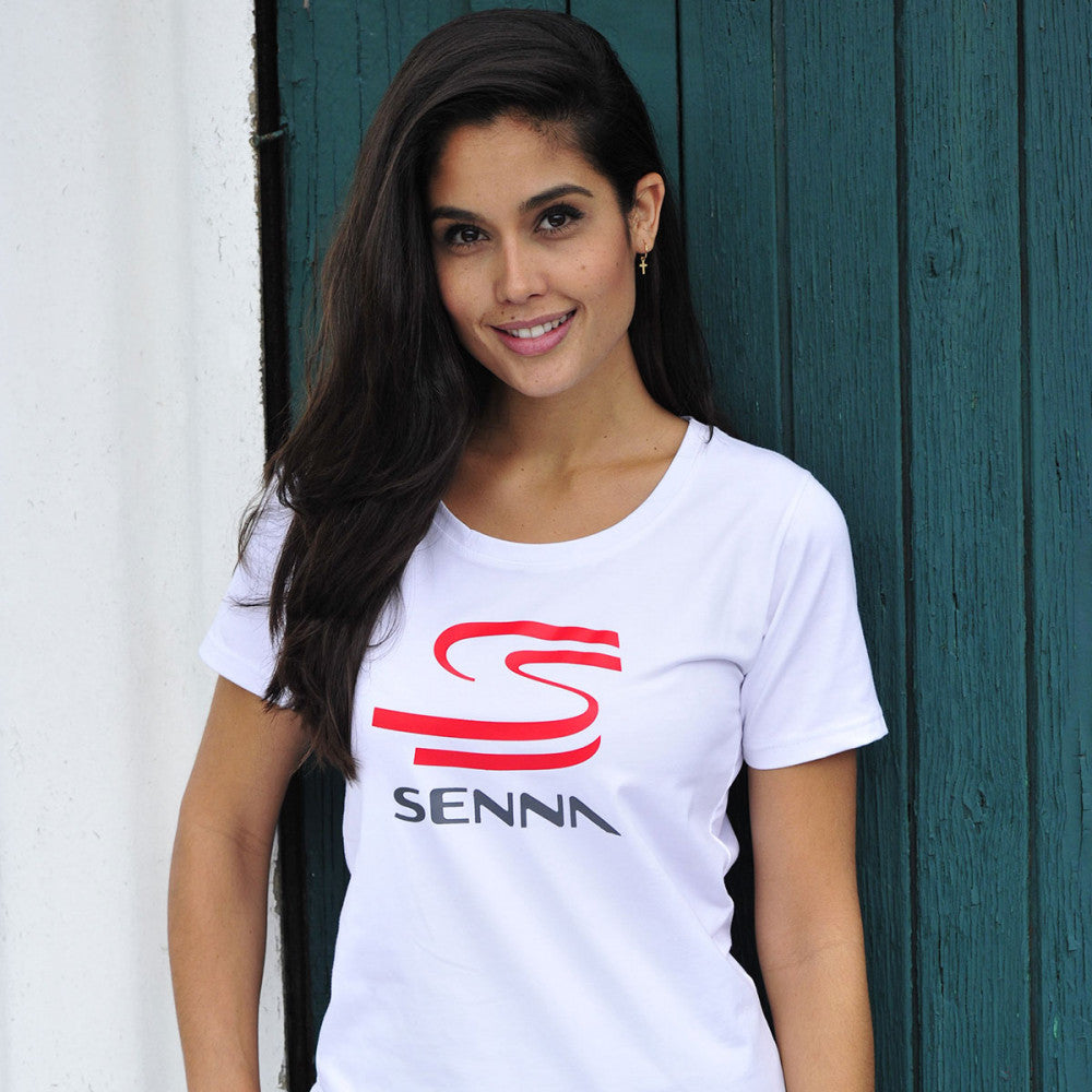 T-shirt col rond Ayrton Senna, blanc