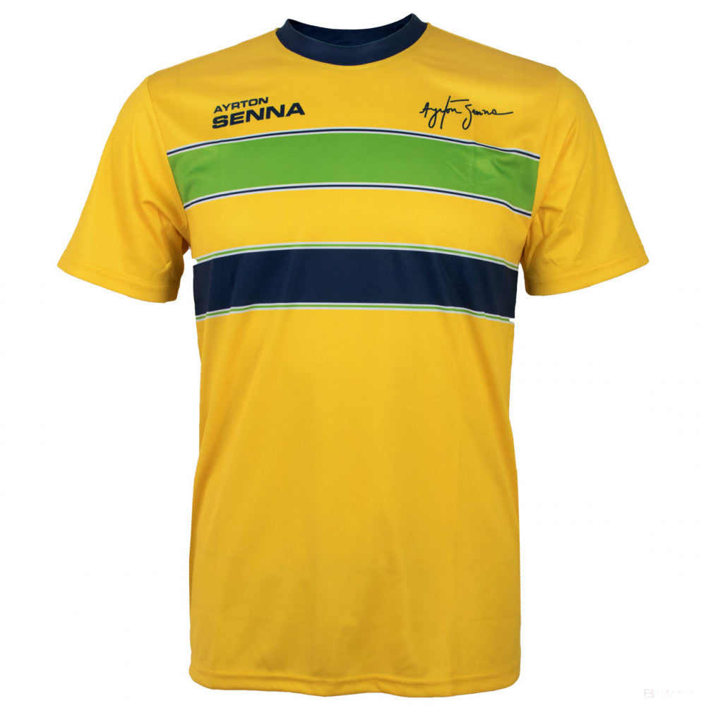 T-shirt col rond Ayrton Senna, jaune