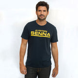 T-shirt col rond Ayrton Senna, bleu
